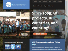 Tablet Screenshot of culturesinharmony.org